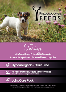 Fallowcopse Feeds - Grain Free Treats Dog Food - Turkey Beef Chicken Lamb Duck Petersfield Hampshire Surrey West Sussex London Berkshire Kent