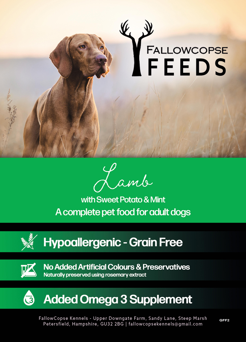 Fallowcopse Feeds - Grain Free Lamb Dog & Puppy Food - Turkey Chicken Lamb Petersfield Hampshire Surrey West Sussex London Berkshire Kent